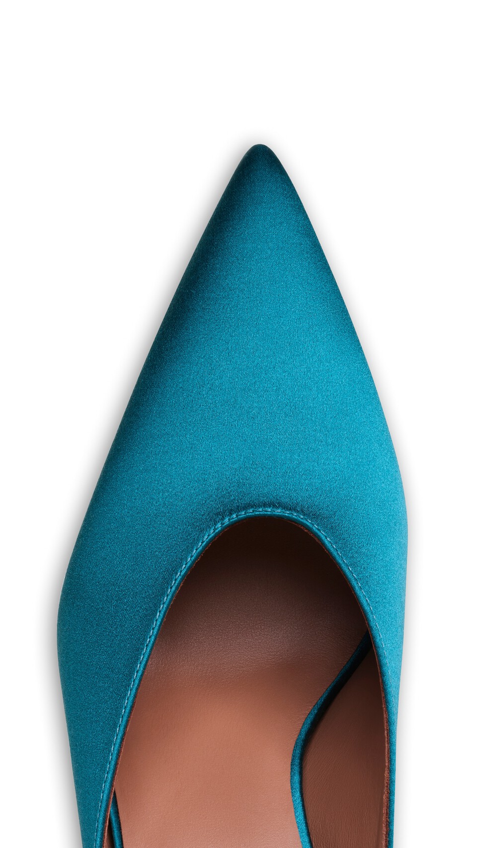 ALA&Iuml;A CUBE MULES IN SATIN EMERALD - View 4