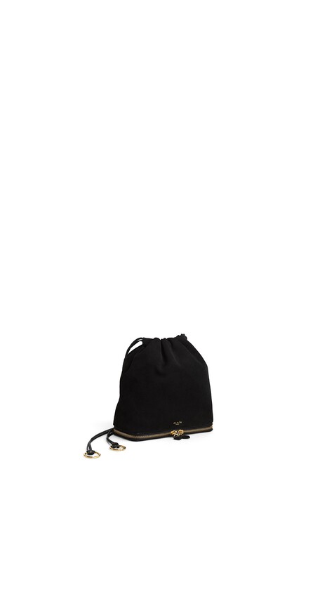 ALA&Iuml;A LE POCHON BAG IN SUEDE BLACK - View 2