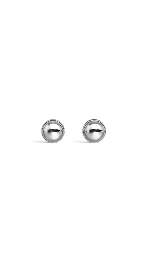 ALA&Iuml;A SPHERE EARRINGS WHITE SILVER