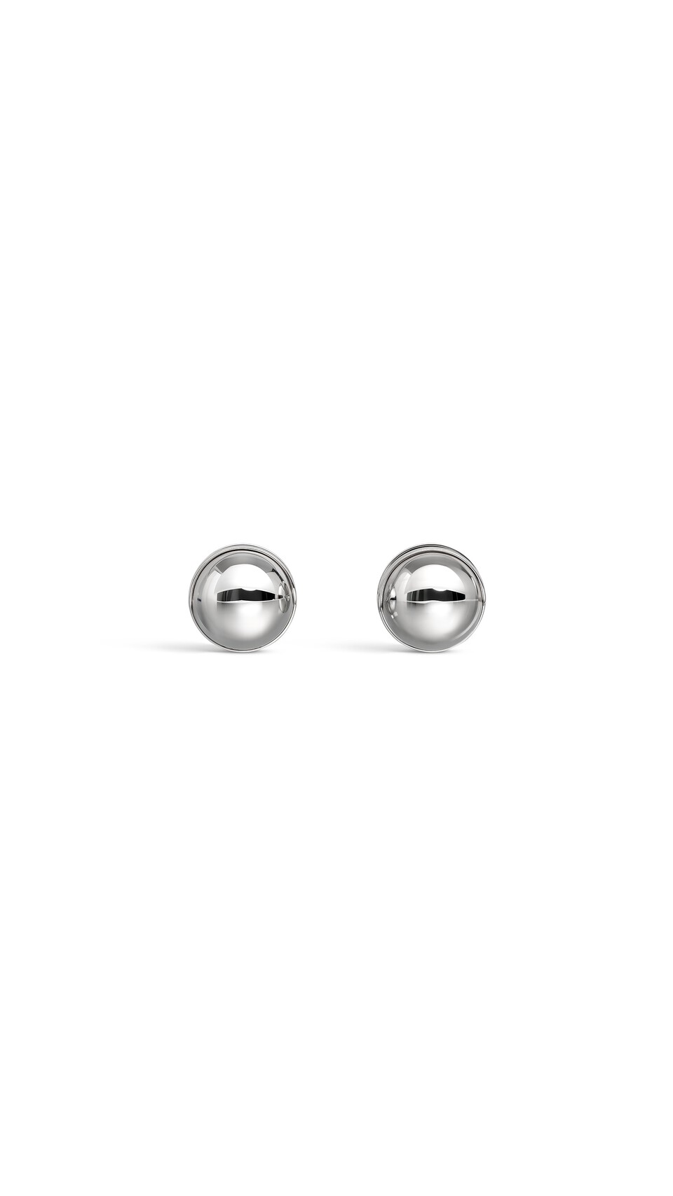 ALA&Iuml;A SPHERE EARRINGS WHITE SILVER