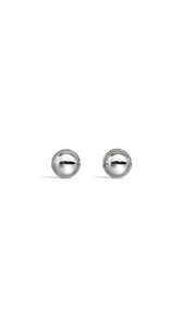 WHITE SILVER - ALA&Iuml;A SPHERE EARRINGS