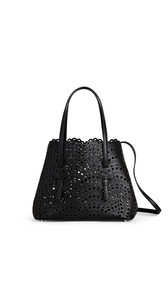 BLACK - ALA&Iuml;A MINA 25 BAG IN VIENNE WAVE CALFSKIN