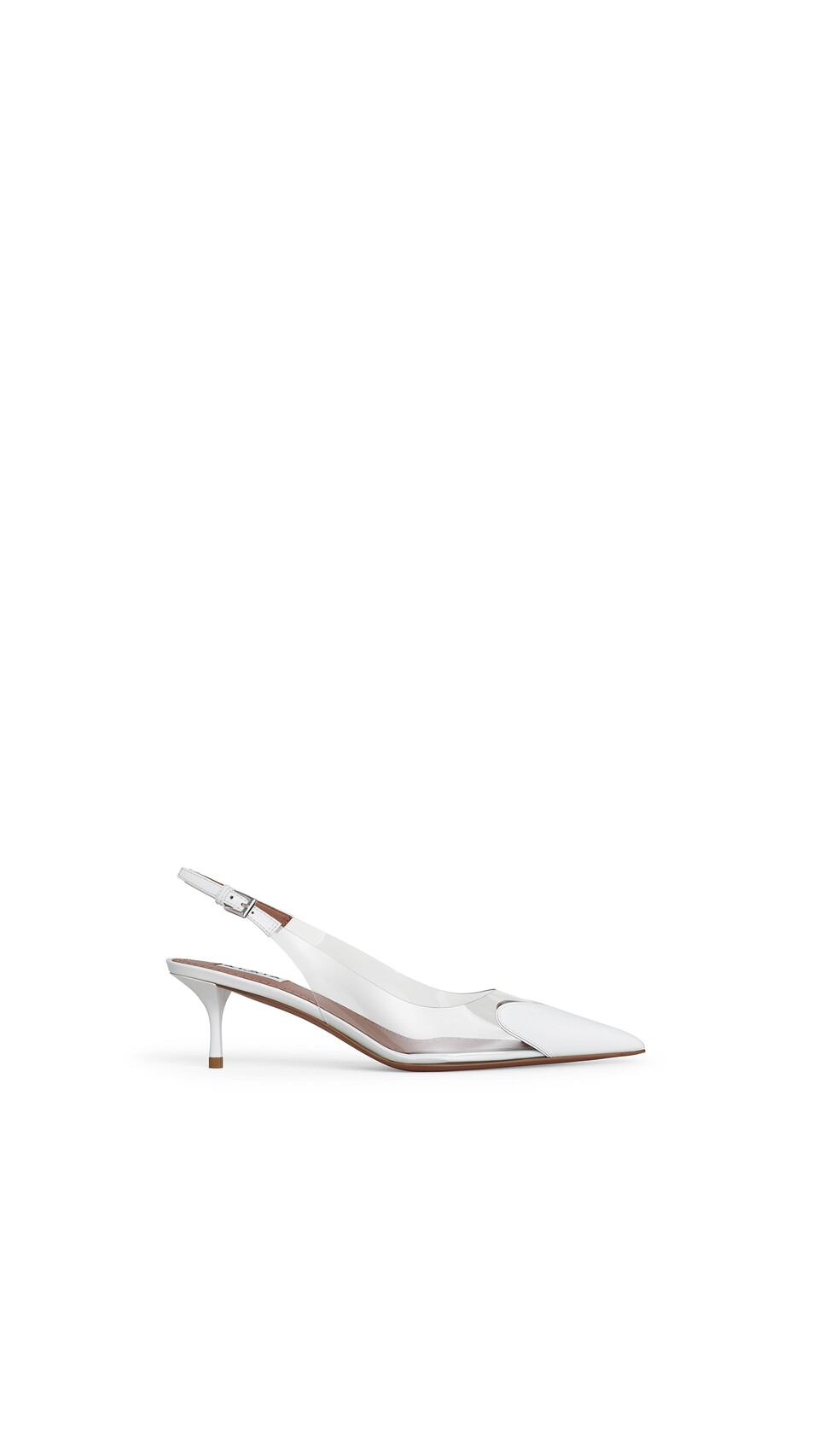 ALA&Iuml;A LE C&OElig;UR SLINGBACKS IN PATENT LEATHER  OPTICAL WHITE