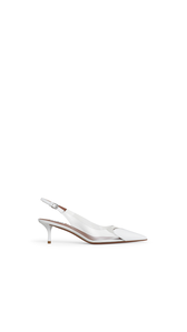 OPTICAL WHITE - ALA&Iuml;A LE C&OElig;UR SLINGBACKS IN PATENT LEATHER 