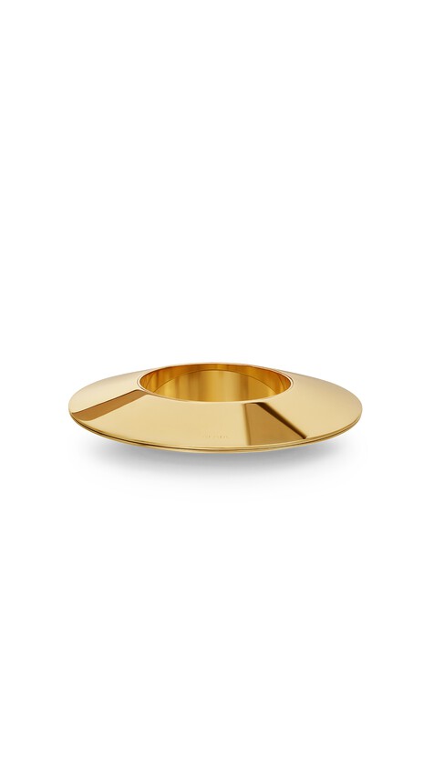 ALA&Iuml;A LARGE BLADE BANGLE YELLOW GOLD METALS