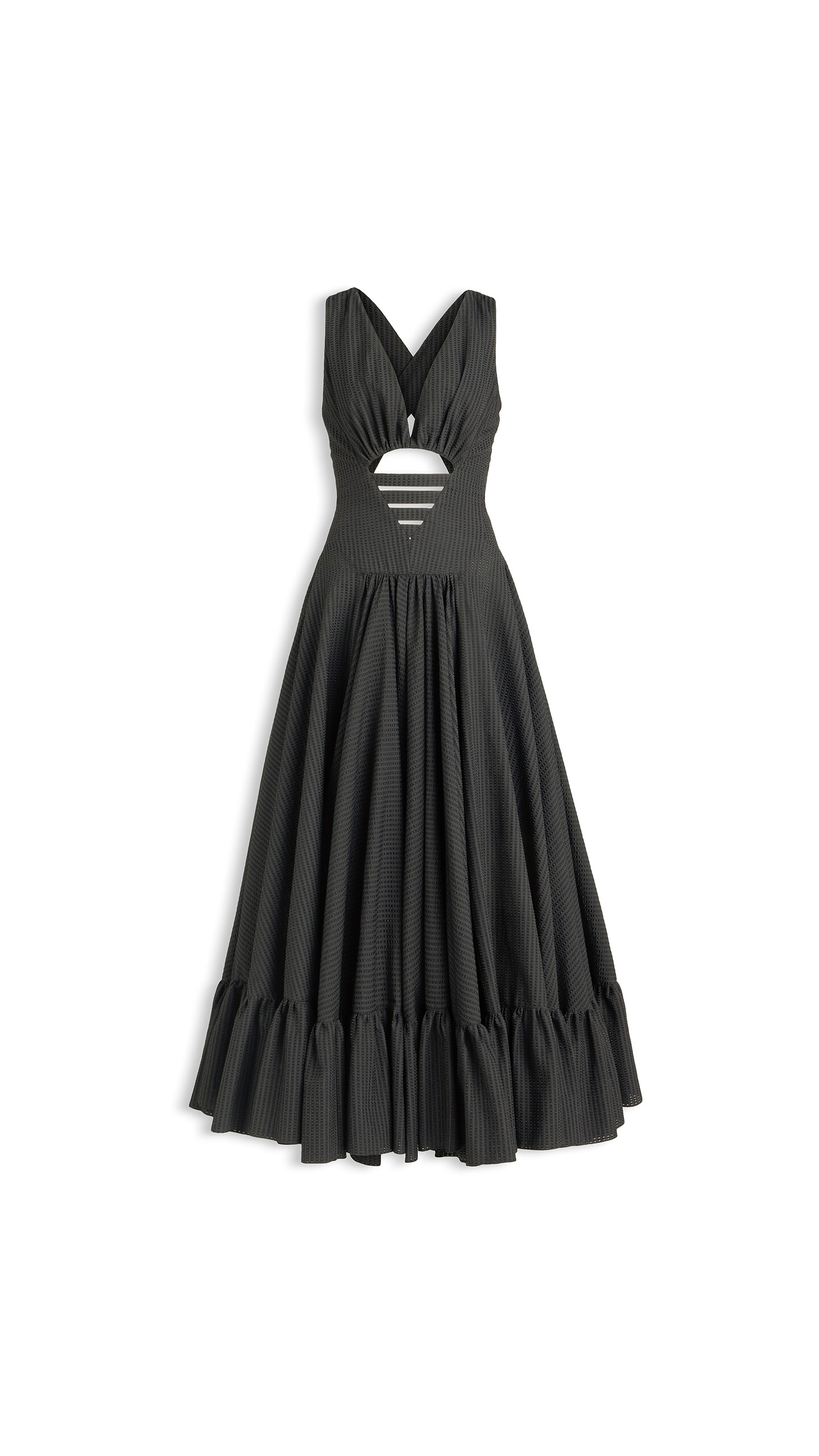 ALA&Iuml;A DEESSE COTTON DRESS BLACK