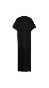 BLACK - ALA&Iuml;A FRINGED COTTON T-SHIRT