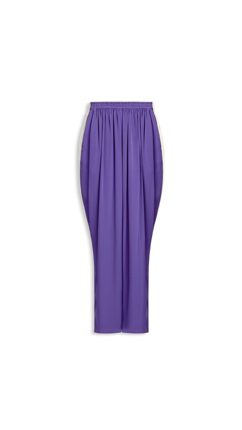 ALA&Iuml;A STRAIGHT CADY PANTS VIOLET