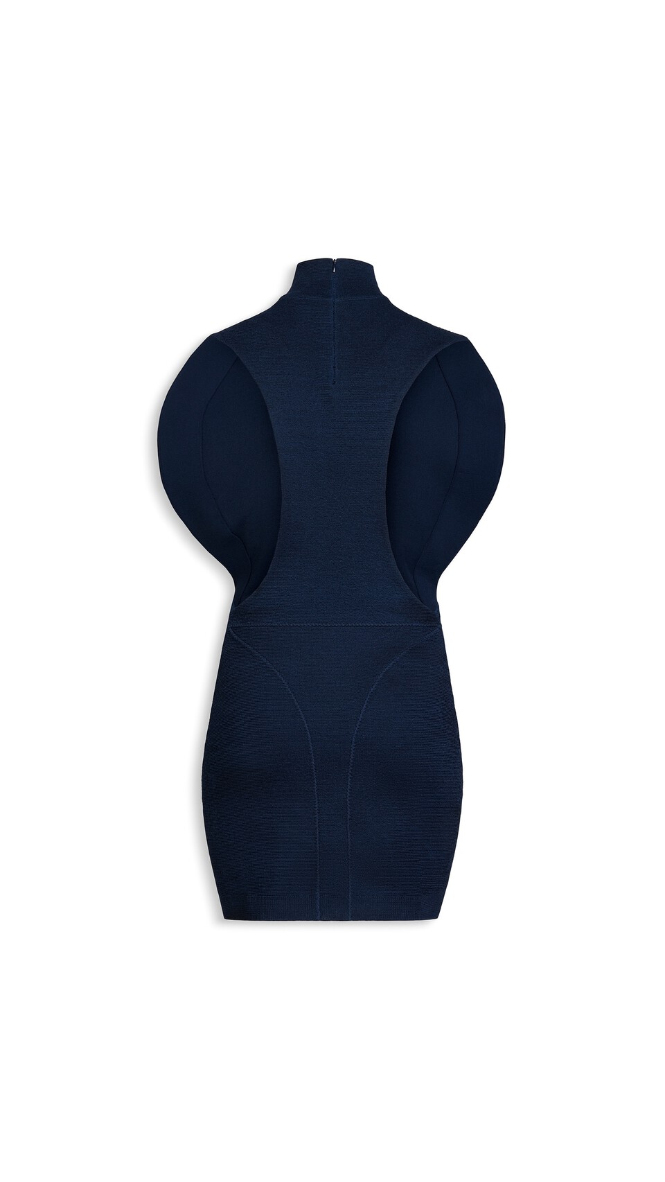 ALA&Iuml;A SILK KNIT CINCHED DRESS MIDNIGHT - View 5