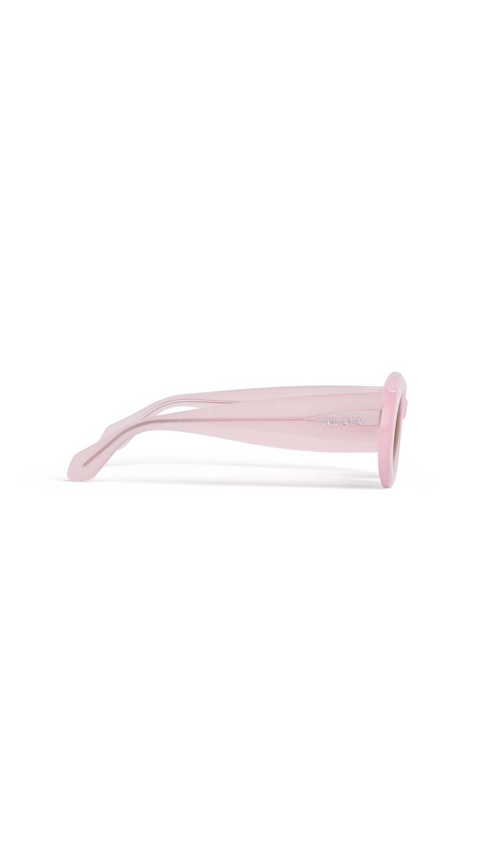 ALA&Iuml;A OVAL SUNGLASSES PINK/BROWN - View 2