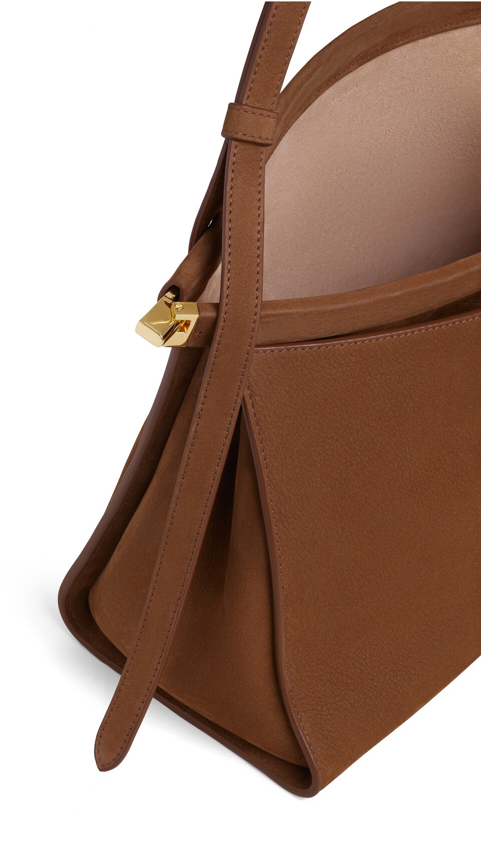 ALA&Iuml;A LE CLICK POCKET 35 BAG IN NUBUCK BROWN - View 3