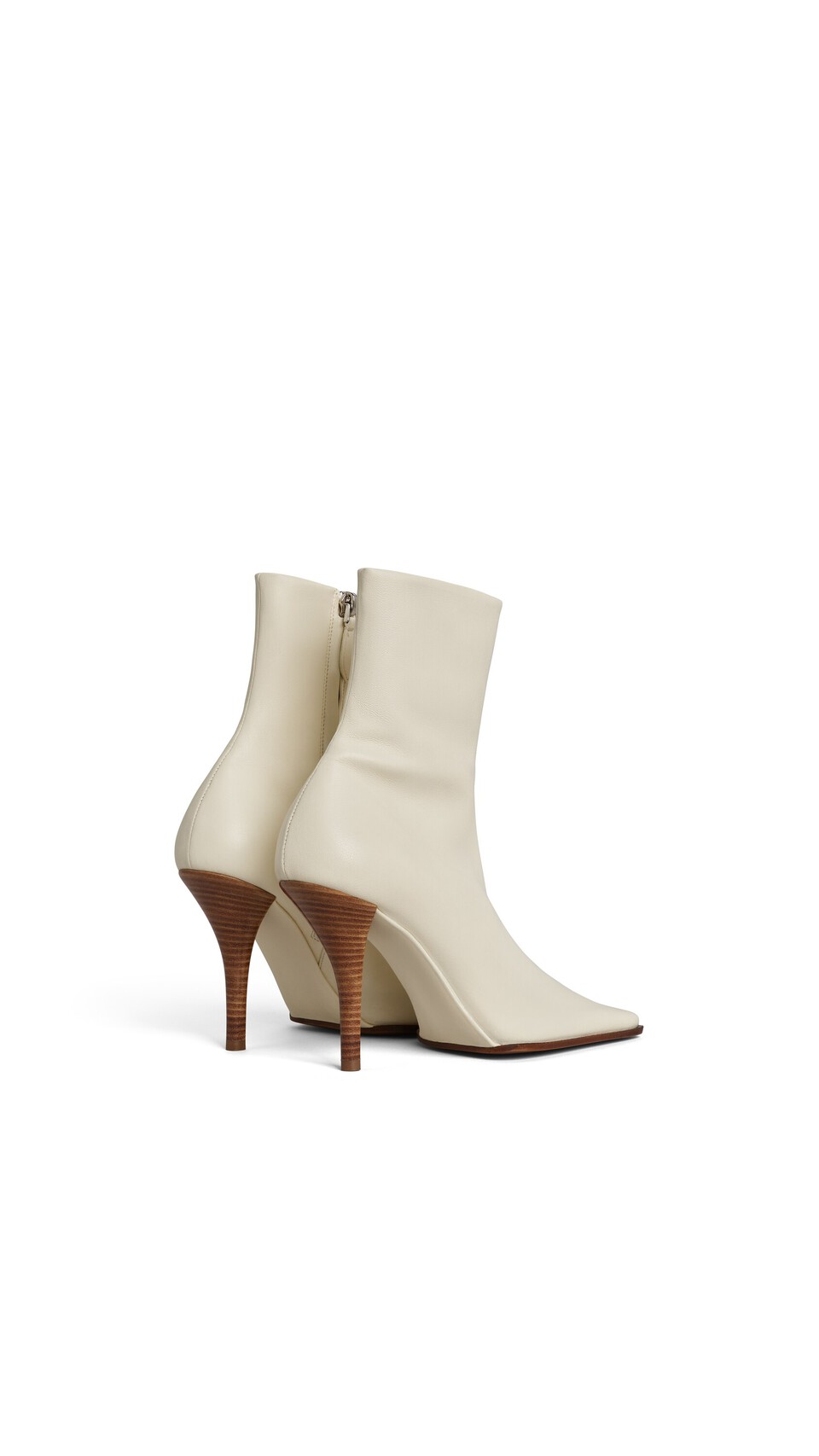 ALA&Iuml;A SOFT SQUARE BOOTS IN LEATHER CLAY - View 3