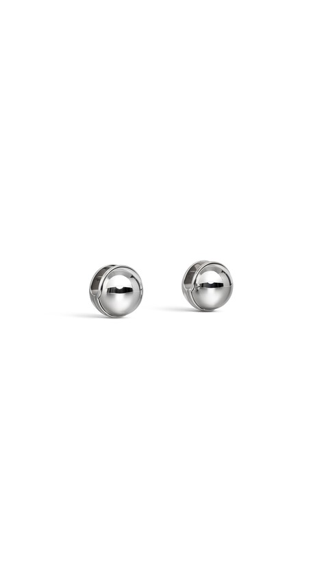 ALA&Iuml;A SPHERE EARRINGS WHITE SILVER - View 2