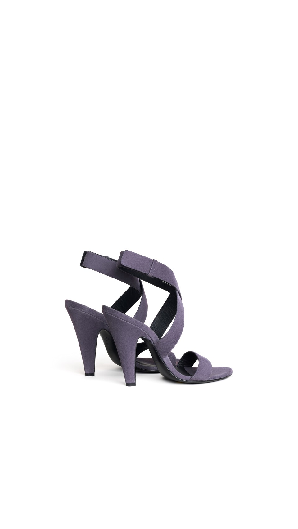 ALA&Iuml;A CONE SANDALS IN SUEDE GREY - View 3