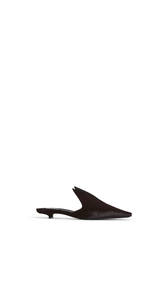 CHOCOLATE - ALA&Iuml;A MULES IN HAIRCALF