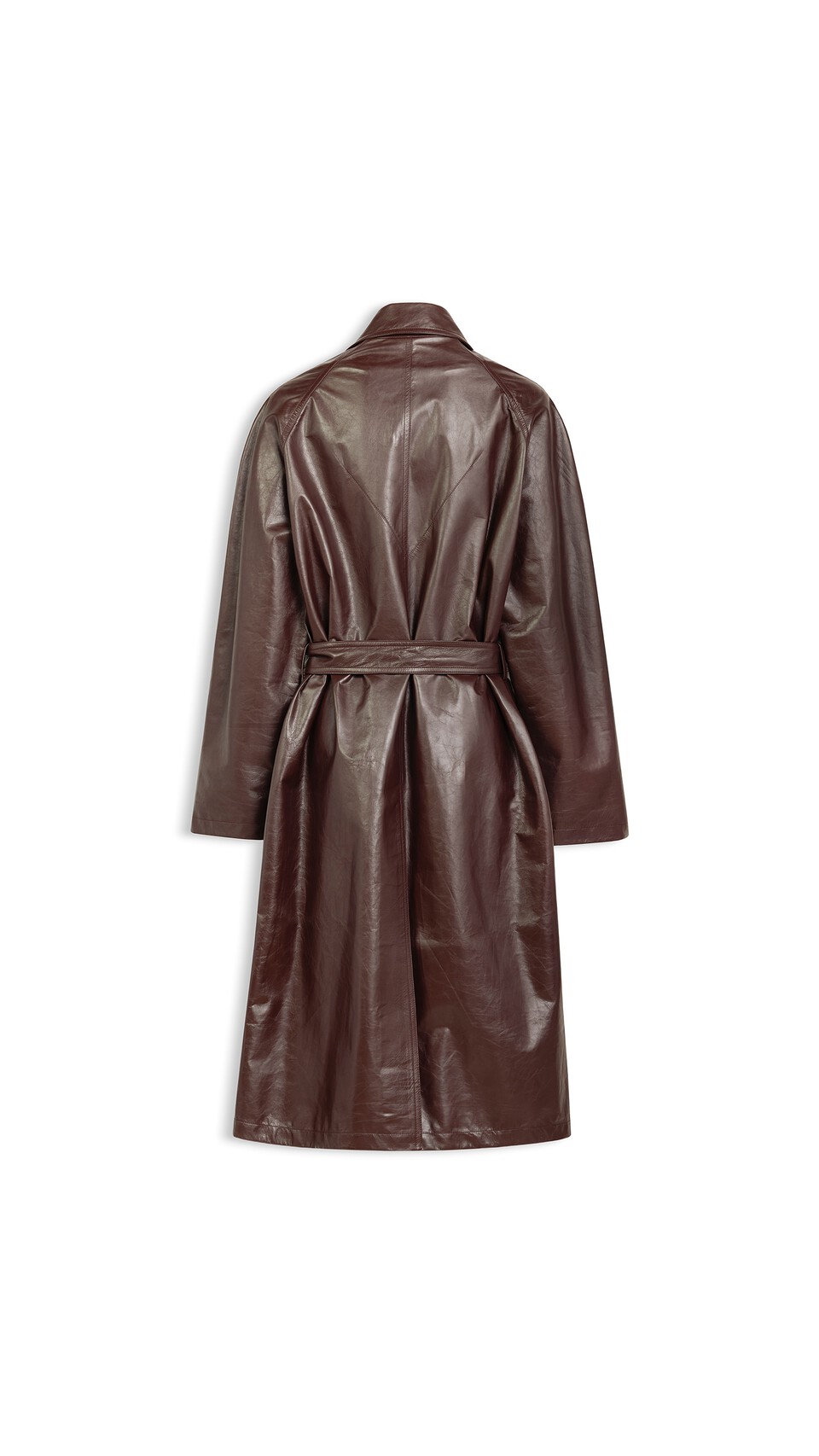 ALA&Iuml;A CALFSKIN TRENCH COAT SET CHOCOLATE - View 5
