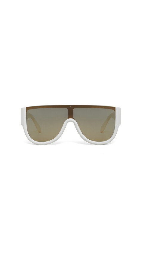 ALA&Iuml;A MASK SUNGLASSES WHITE/GOLD