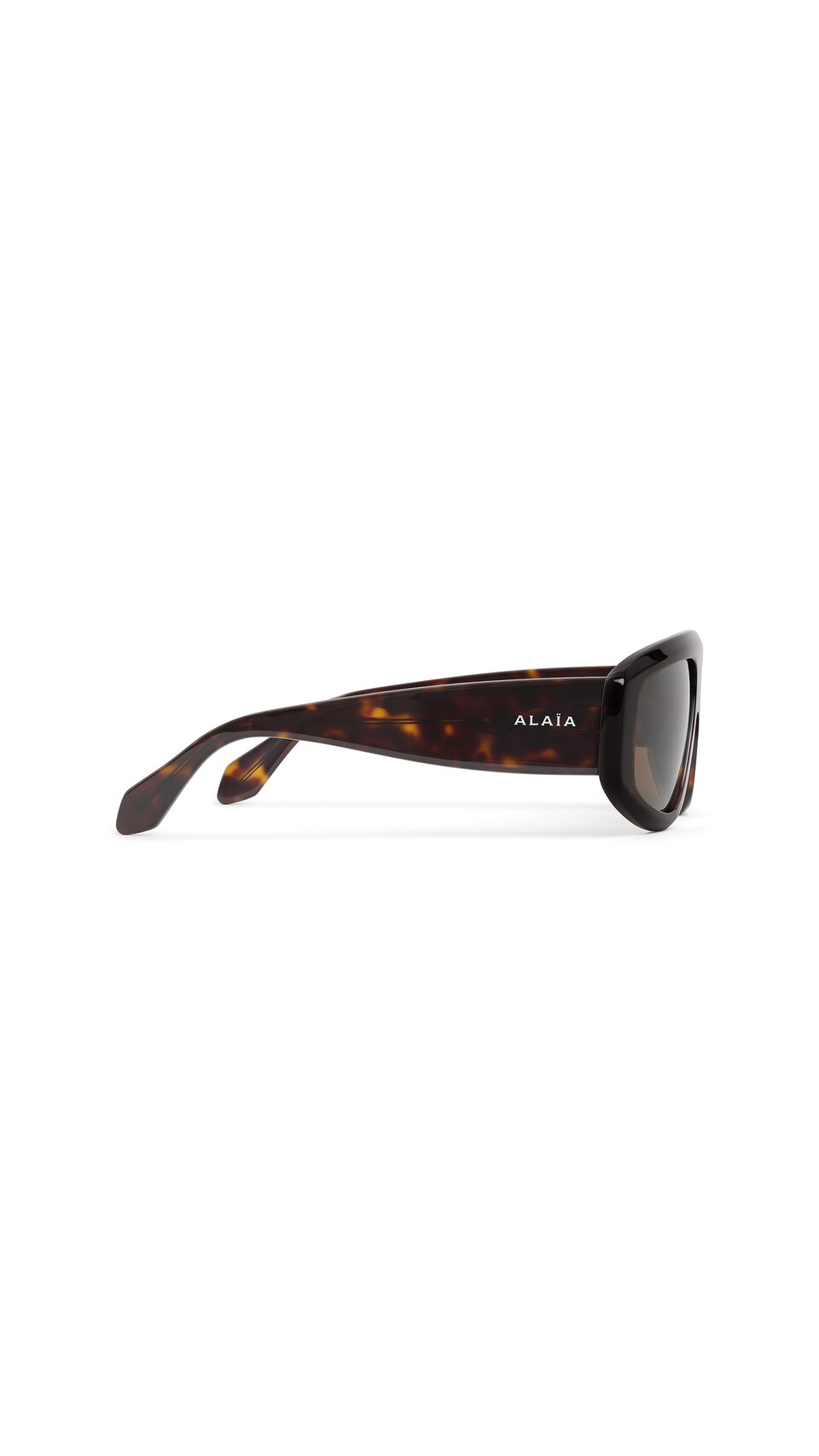 ALA&Iuml;A AVIATOR MASK SUNGLASSES DARK HAVANA - View 2