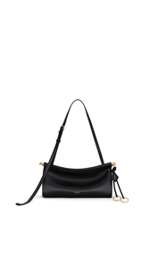 BLACK - ALA&Iuml;A LE CLICK EAST WEST SMALL BAG IN CALFSKIN