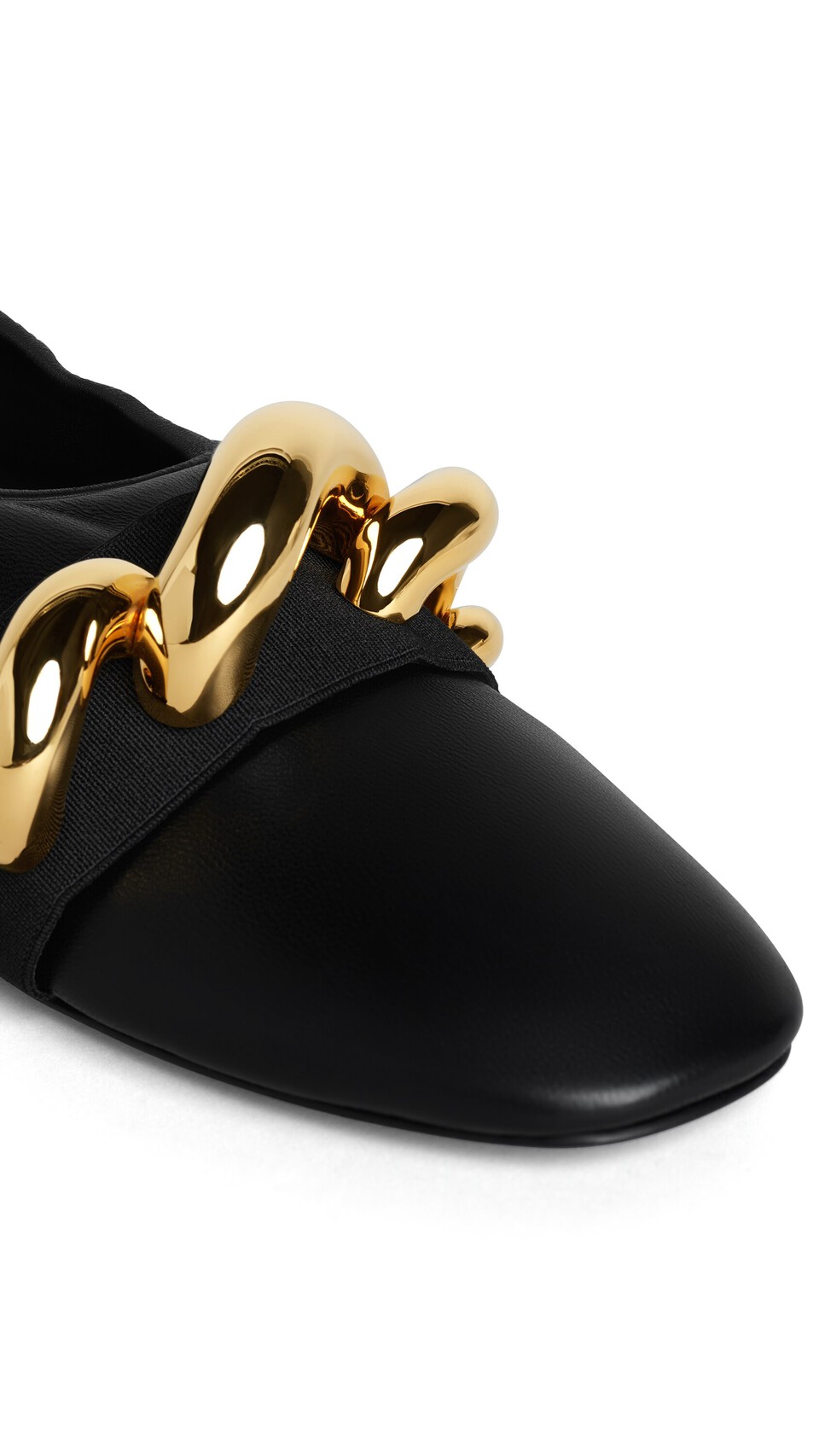 ALA&Iuml;A JEWEL SLIPPERS IN LEATHER BLACK - View 3