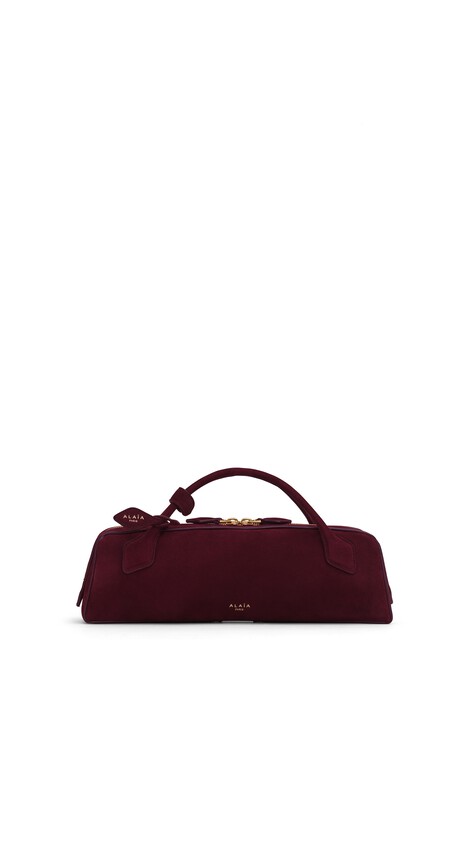 ALA&Iuml;A LE TECKEL CLUTCH IN SUEDE 
