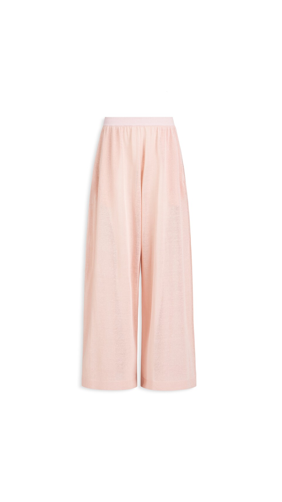 ALA&Iuml;A FLUID SILK LINEN PANTS PINK