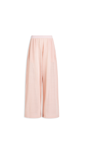 PINK - ALA&Iuml;A FLUID SILK LINEN PANTS