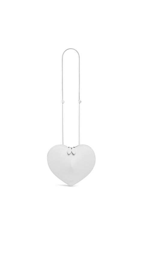 ALA&Iuml;A LE C&OElig;UR BAG IN CALFSKIN OPTICAL WHITE