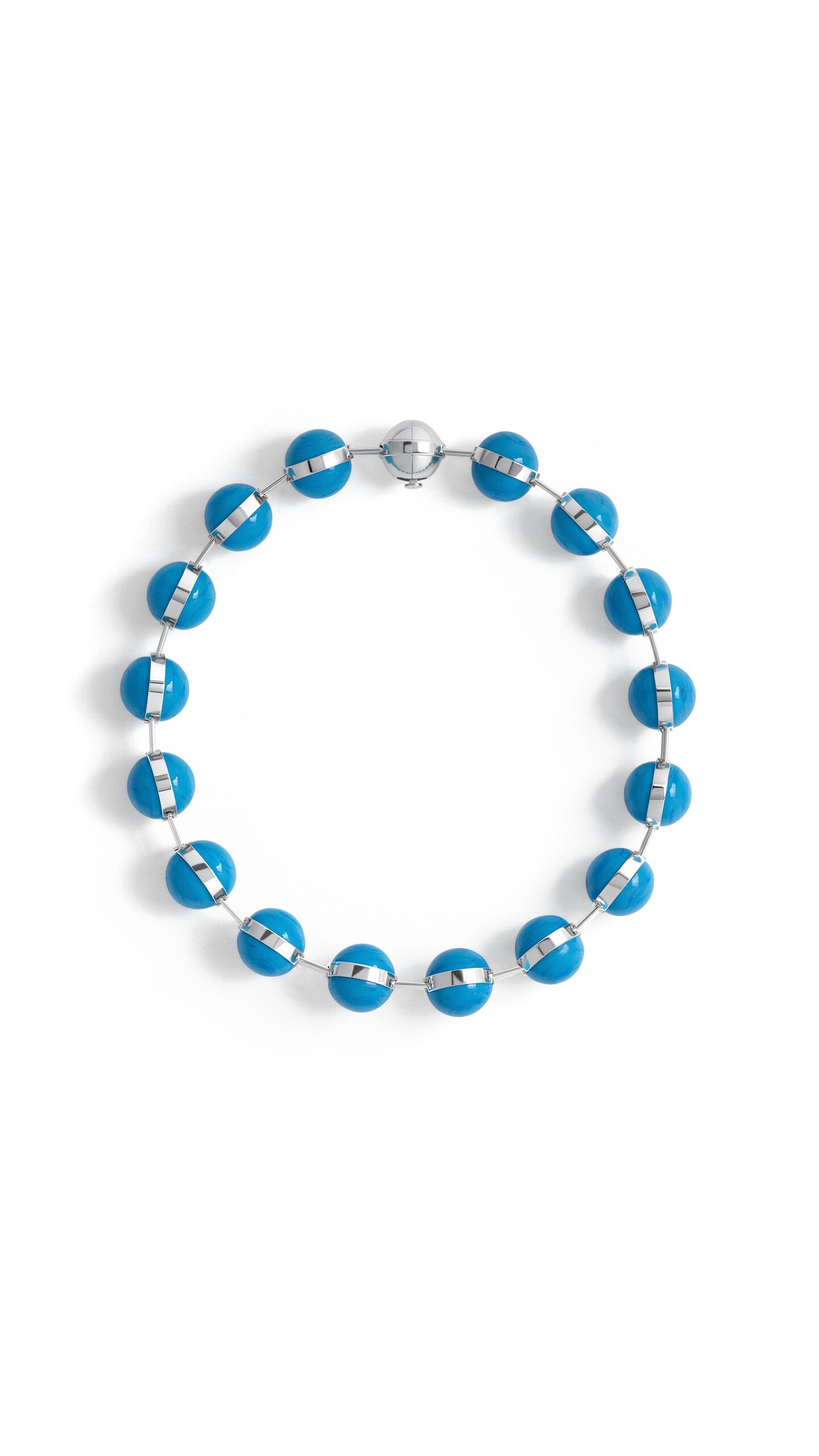 ALA&Iuml;A SPHERE NECKLACE TURQUOISE