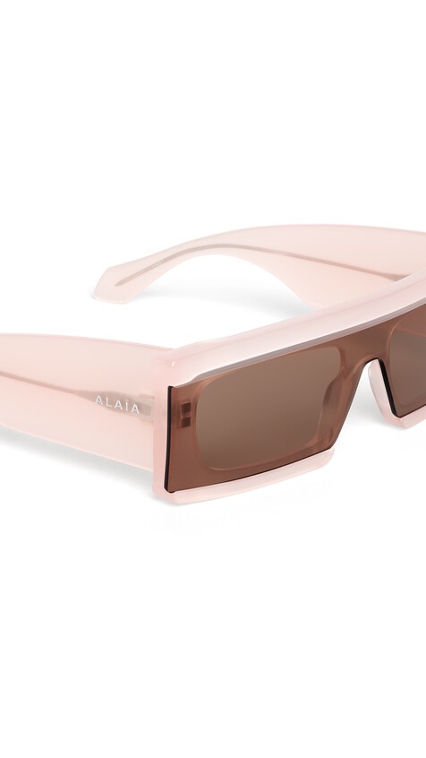 ALA&Iuml;A RECTANGULAR MASK SUNGLASSES ROSE - View 2