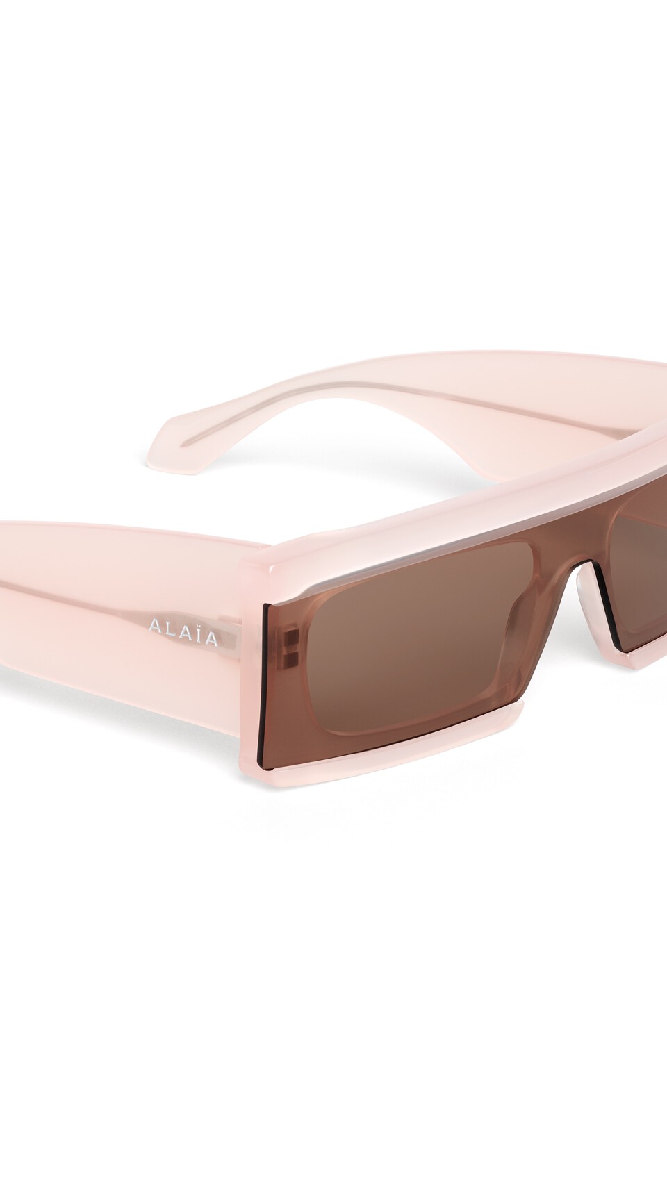 ALA&Iuml;A RECTANGULAR MASK SUNGLASSES ROSE - View 3
