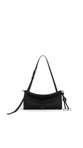 BLACK - ALA&Iuml;A LE CLICK EAST WEST SMALL BAG IN NUBUCK