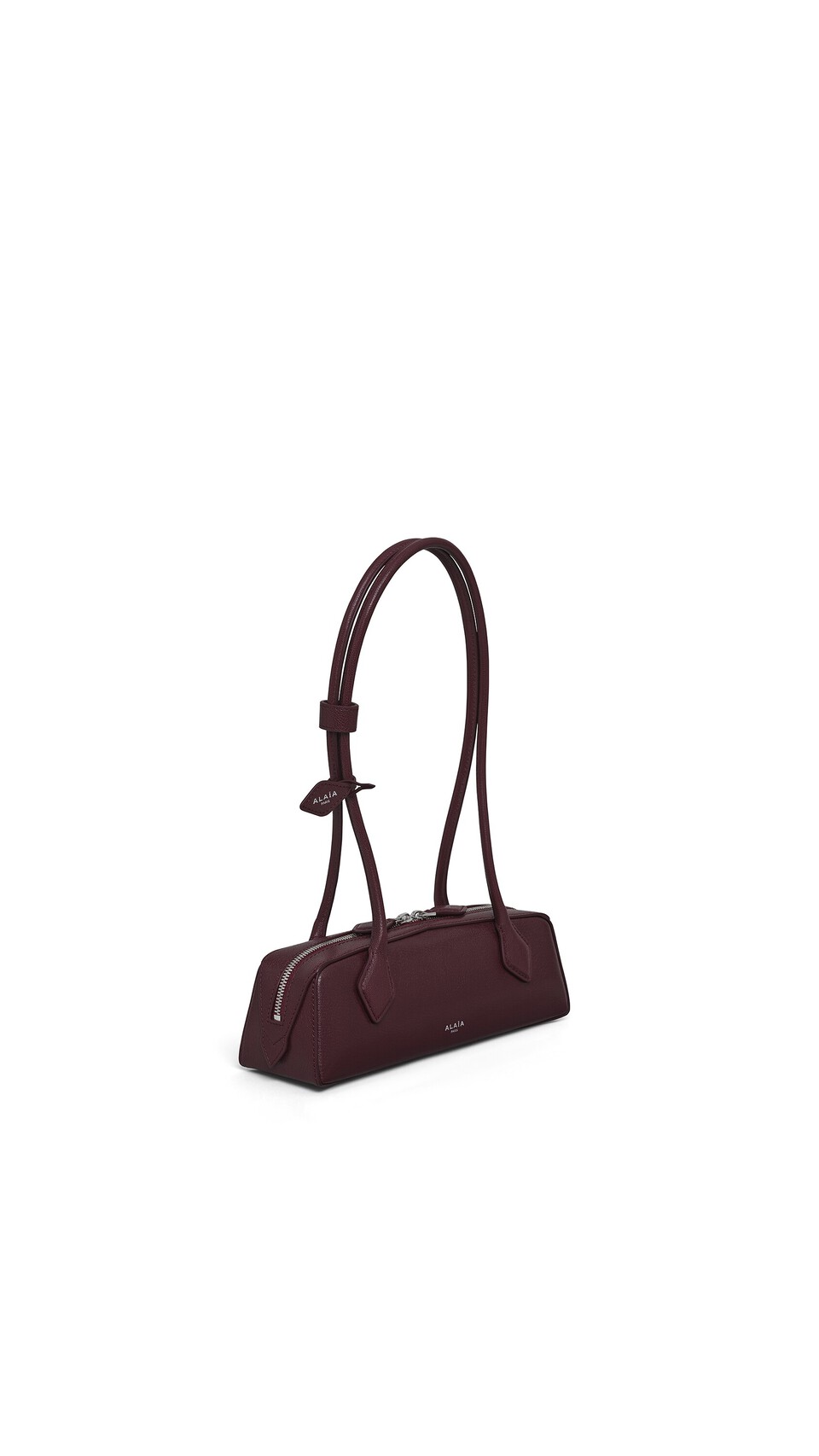 ALA&Iuml;A LE TECKEL SMALL BAG IN LEATHER GARNET RED - View 2