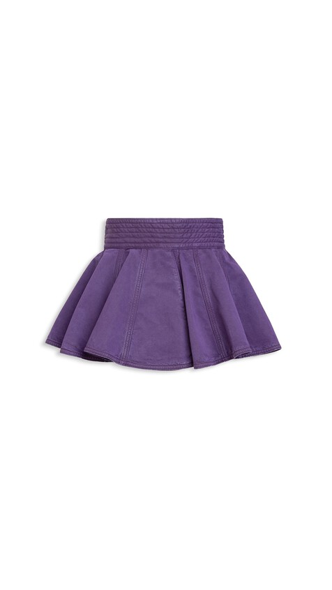 ALA&Iuml;A DENIM PEPLUM BELT VIOLET