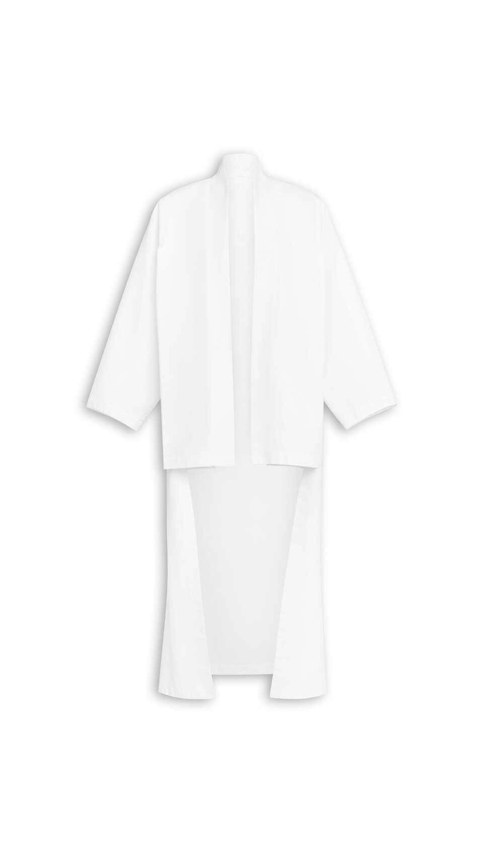 ALA&Iuml;A ASYMMETRIC POPLIN COAT WHITE