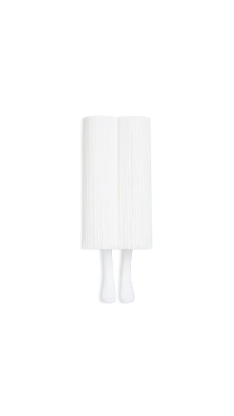 ALA&Iuml;A HIGH FRINGED SOCKS NATURAL WHITE