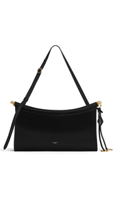 BLACK - ALA&Iuml;A LE CLICK POCKET 35 BAG IN NUBUCK