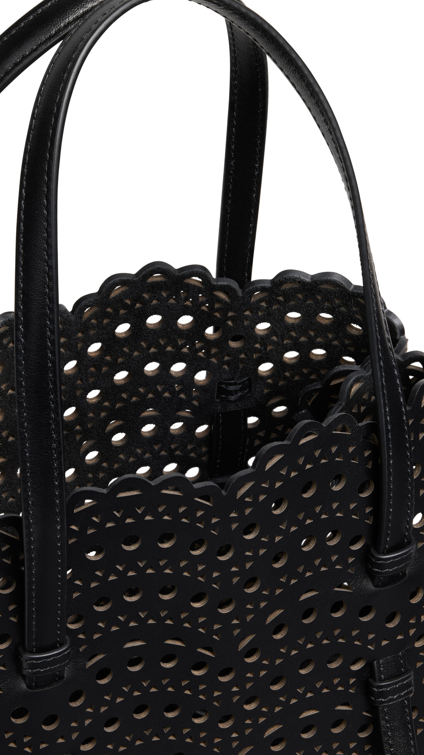 ALA&Iuml;A MINA 25 BAG IN VIENNE WAVE CALFSKIN BLACK - View 3