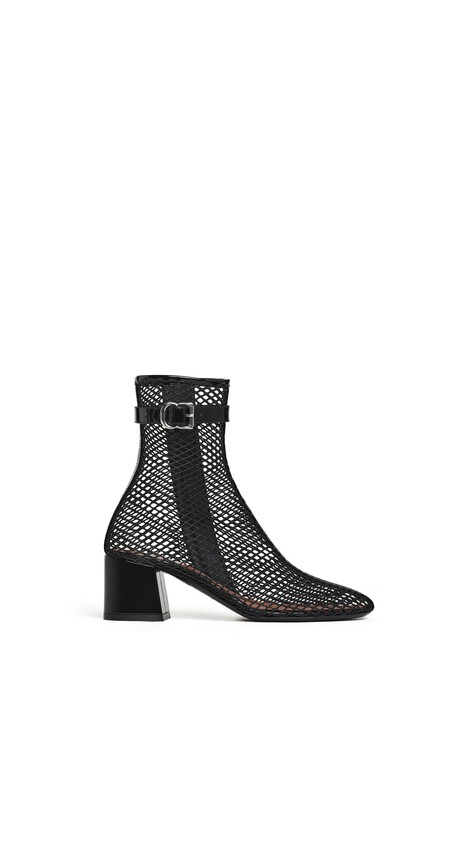 ALA&Iuml;A BOOTS 55 IN FISHNET  BLACK