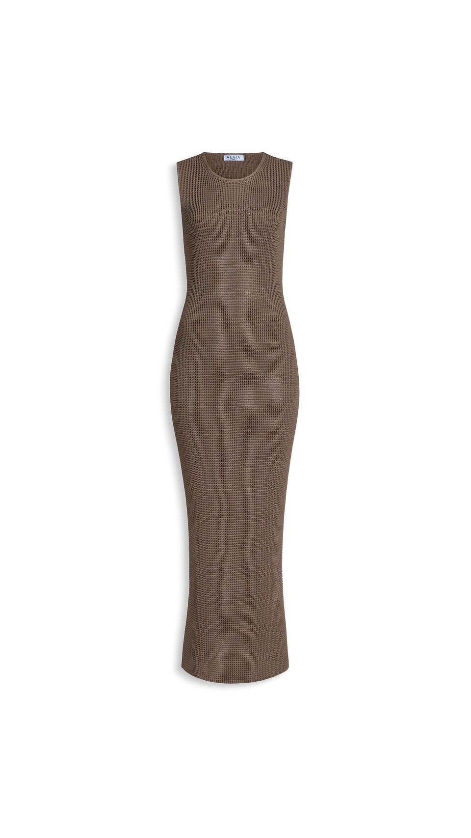ALA&Iuml;A WAFFLE GODETS MIDI DRESS MOLE