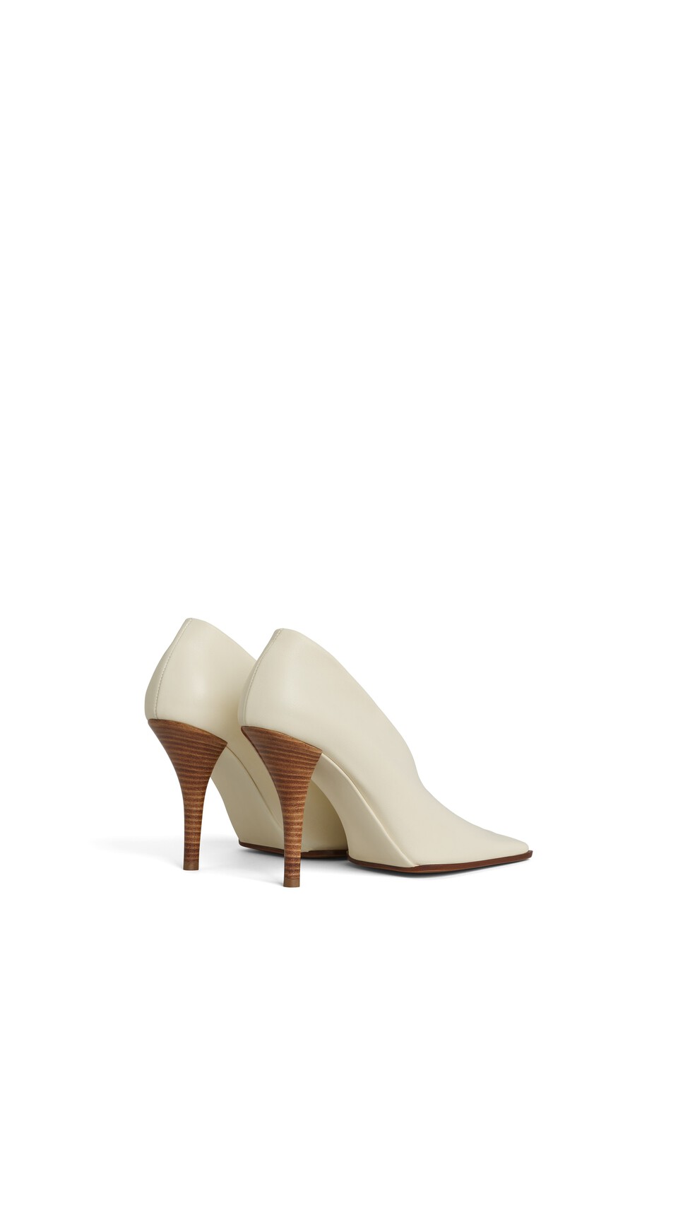 ALA&Iuml;A SOFT SQUARE PUMPS IN LEATHER CLAY - View 3