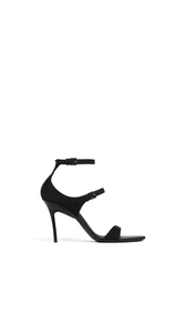 BLACK - ALA&Iuml;A DROP STRAPPY SANDALS IN SUEDE