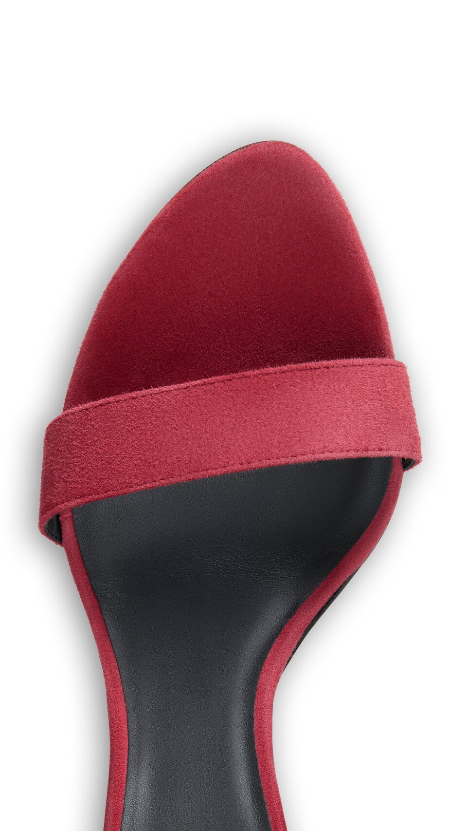 ALA&Iuml;A CONE SANDALS IN SUEDE CARMINE - View 4