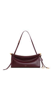 GARNET RED - ALA&Iuml;A LE CLICK EAST WEST MEDIUM BAG IN CALFSKIN