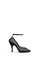BLACK - ALA&Iuml;A STRAPPY PUMPS IN MESH