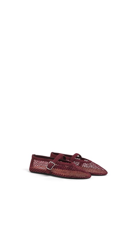 ALA&Iuml;A BALLET FLATS IN STRASS FISHNET  - View 2