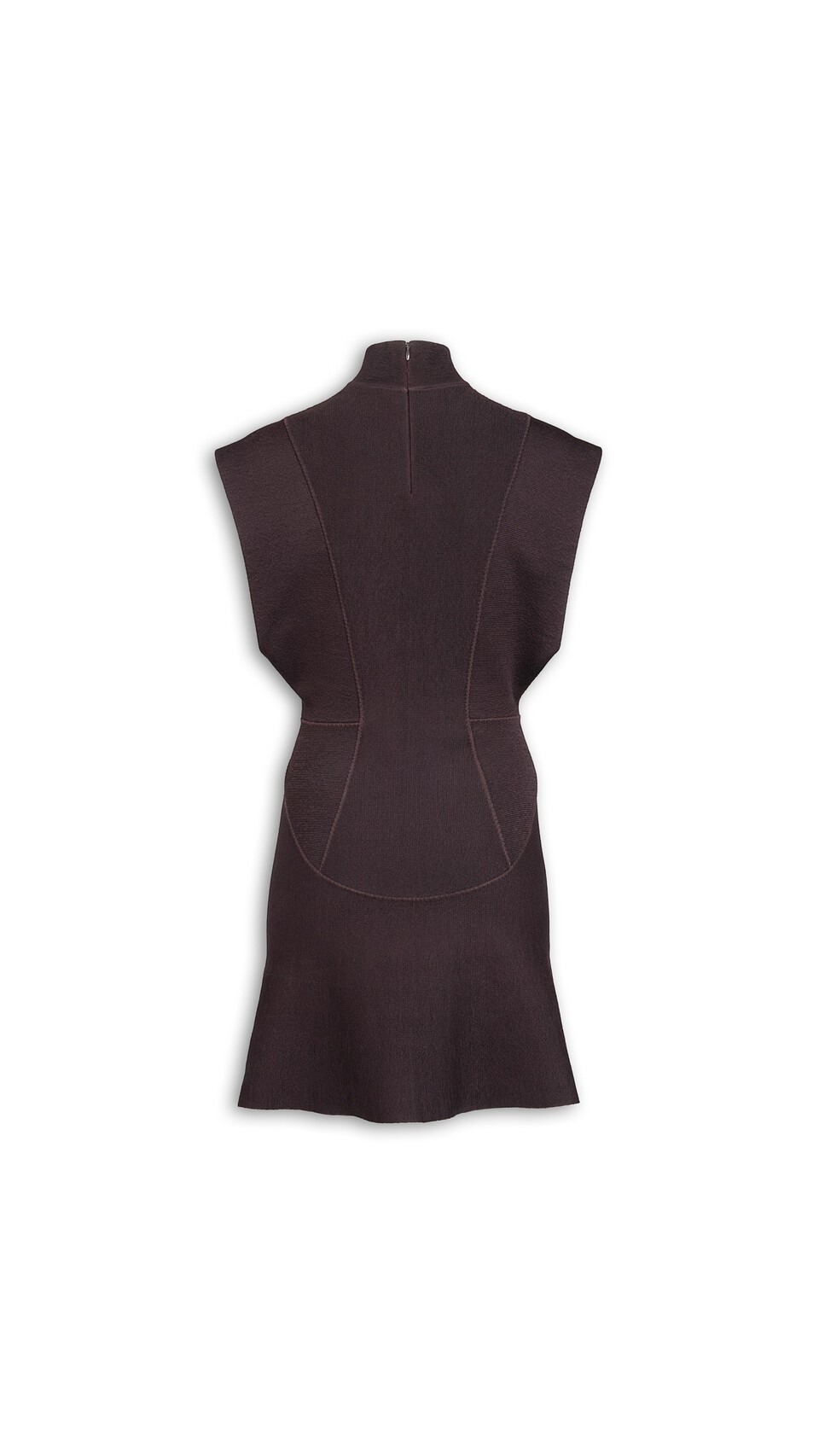 ALA&Iuml;A SILK KNIT SHORT DRESS EGGPLANT - View 5
