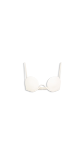 IVORY - ALA&Iuml;A WOOL CREPE BRALETTE