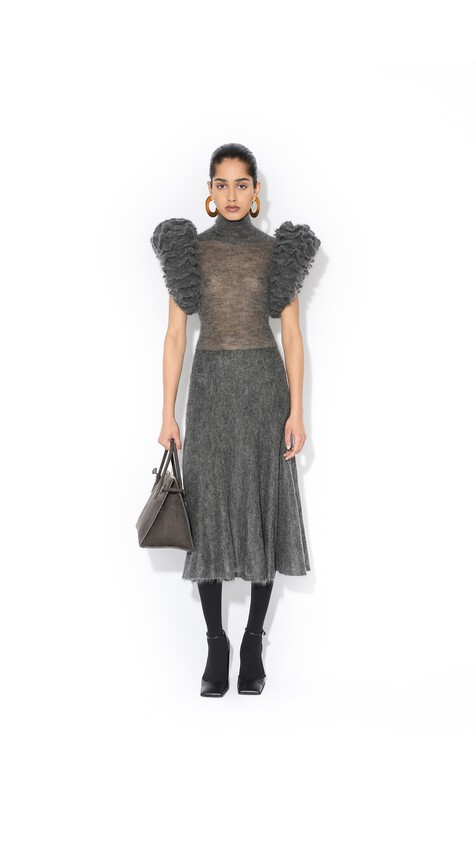 MOHAIR KNIT CIRCLE SKIRT