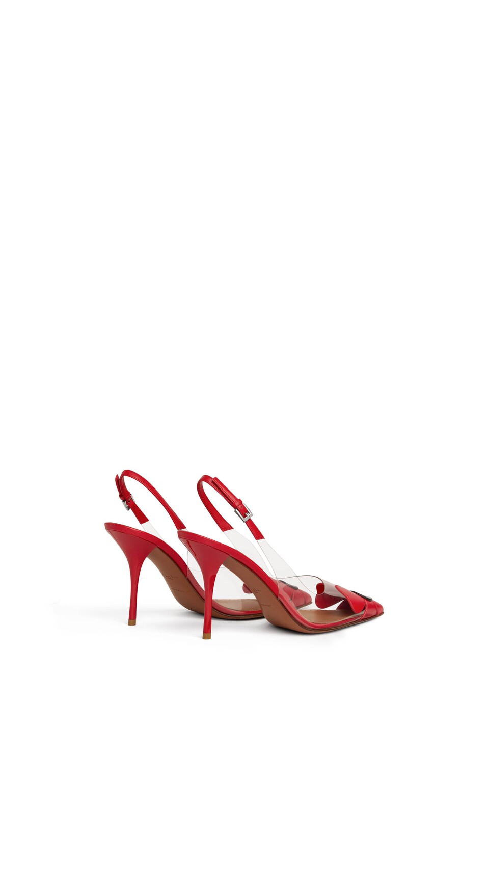 ALA&Iuml;A BLOOM SLINGBACKS IN NAPPA RED - View 3